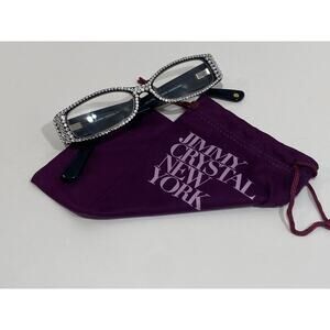 jimmy crystal New York glasses Farm black studded
